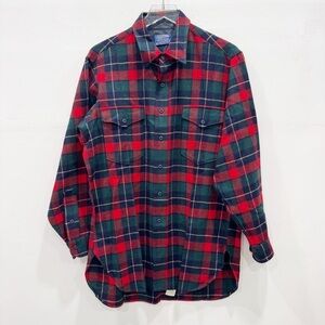 Vintage Pendleton Pure Virgin Wool Flannel Shirt Kilgore Tartan 16 1/2